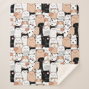 Niedliche Hunde Sherpa Blanket Sherpadecke