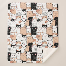 Niedliche Hunde Sherpa Blanket Sherpadecke