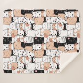 Niedliche Hunde Sherpa Blanket Sherpadecke (Vorderseite (Horizontal))