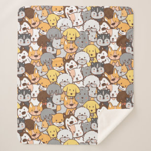 Niedliche Hunde Sherpa Blanket Sherpadecke