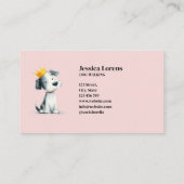 Niedliche Hunde Sitter, Hündchen, tierärztlich Visitenkarte (Rückseite)