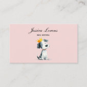 Niedliche Hunde Sitter, Hündchen, tierärztlich Visitenkarte (Vorderseite)