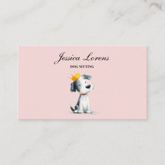 Niedliche Hunde Sitter, Hündchen, tierärztlich Visitenkarte (Vorderseite)