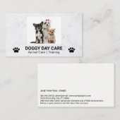 Niedliche Hunde Sitzen | Groomer | Ausbilder Visitenkarte (Vorne/Hinten)