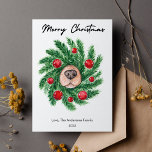 Niedliche Hunde Snout Haustier Hund über Weihnacht Feiertagskarte<br><div class="desc">Mit der neuen Kollektion 2023 Pet Lovers Non-Foto Flat Holiday Grußkarten! Genießen Sie die Freude an der Saison mit einer Vielzahl von warmen Themen, die perfekt für Liebhaber von Haustieren sind. Vom whimsical Design bis zum eleganten Stil, unsere Auswahl bietet eine Reihe von lebendigen Farben und charmanten Schriftart, die die...</div>