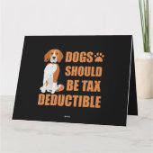 Niedliche Hunde sollten steuerlich absetzbar lusti Karte (Rückseite)