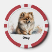 Niedliche Hunde - Spitz Pokerchips (Vorderseite)