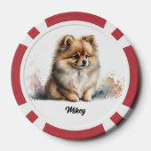 Niedliche Hunde - Spitz Pokerchips (Rückseite)
