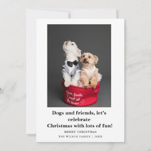 Niedliche Hunde Sprichwort Weihnachtskarte Einladung