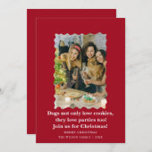 Niedliche Hunde Sprichwort Weihnachtskarte Einladung (Vorne/Hinten)