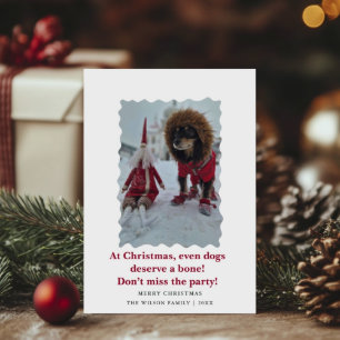 Niedliche Hunde Sprichwort Weihnachtskarte Einladung