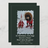 Niedliche Hunde Sprichwort Weihnachtskarte Einladung (Vorne/Hinten)