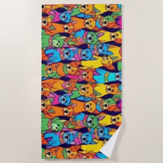 Niedliche Hunde Strandtuch (Vorderseite)