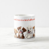 Niedliche Hunde Teamwork Kaffeetasse (Mittel)