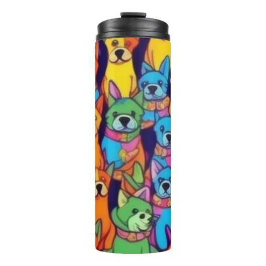 Niedliche Hunde Thermosbecher (Vorderseite)