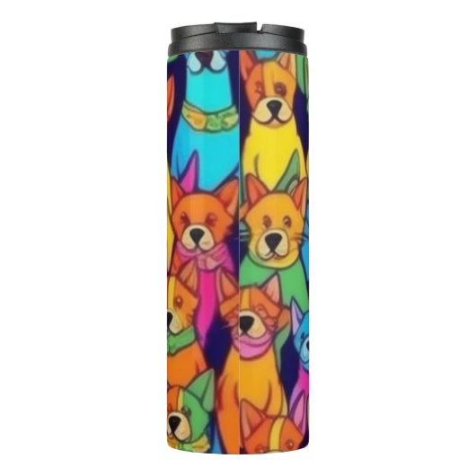 Niedliche Hunde Thermosbecher (Rückseite)