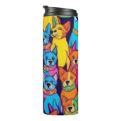 Niedliche Hunde Thermosbecher (Nach rechts gedreht)