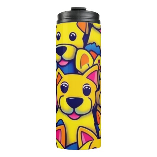 Niedliche Hunde Thermosbecher (Vorderseite)