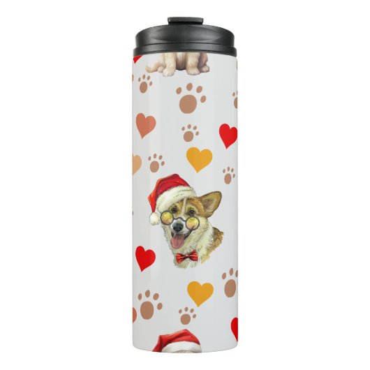 Niedliche Hunde Thermosbecher (Vorderseite)