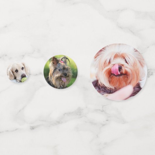 Niedliche Hunde Tischkonfetti Konfetti (Rückseiten)