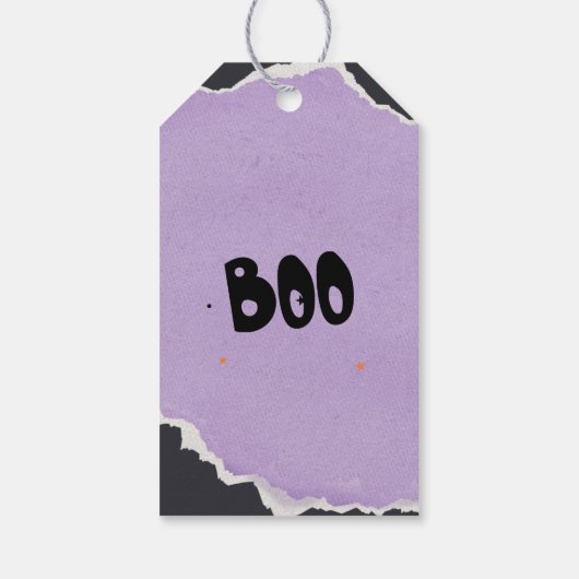 Niedliche Hunde Trick oder behandeln Halloween-Ein Geschenkanhänger (Rückseite)