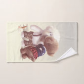 Niedliche Hunde umarmt Badhandtuch Set (Handtuch)