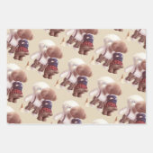 Niedliche Hunde umarmt Geschenkpapier Set (Vorderseite 2)