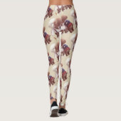 Niedliche Hunde umarmt Leggings (Rückseite)