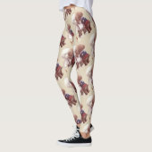 Niedliche Hunde umarmt Leggings (Links)