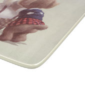 Niedliche Hunde umarmt Schneidebrett (Ecke)