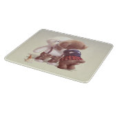 Niedliche Hunde umarmt Schneidebrett (Ecke)