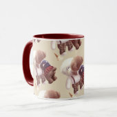 Niedliche Hunde umarmt Tasse (Vorderseite Links)