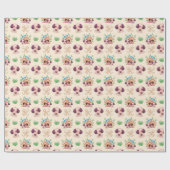 Niedliche Hunde-Umschlagpapier Geschenkpapier (Flach)