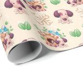 Niedliche Hunde-Umschlagpapier Geschenkpapier (Rolleneckpunkt)
