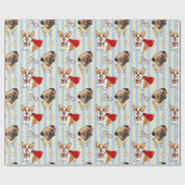 Niedliche Hunde-Umschlagpapier Geschenkpapier (Flach)