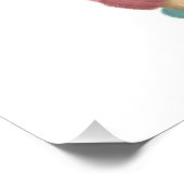 Niedliche Hunde- und Kaffeebilderung Poster (Ecke)