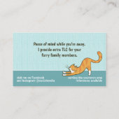 Niedliche Hunde und Katzen, die sich in der Tierpf Visitenkarte (Rückseite)