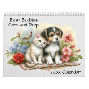 Niedliche Hunde und Katzen Kalender