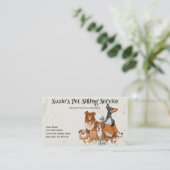 Niedliche Hunde und Katzen Sitzdienst Visitenkarte (Stehend Vorderseite)