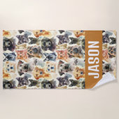 Niedliche Hunde und Katzen Strandtuch (Vorderseite)