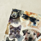 Niedliche Hunde und Katzen Strandtuch (Beispiel)