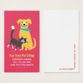 Niedliche Hunde- und Katzenbäckerei - Business Car (Vorne & Hinten)