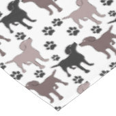 Niedliche Hunde-und Tatzen-Drucke Tischdecke (Schrägansicht)