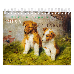Niedliche Hunde und Welpen Kalender