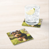 Niedliche Hunde-Untersetzer 9 Rechteckiger Pappuntersetzer (Vor Ort)