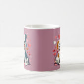 Niedliche Hunde Valentine Kaffeetasse (Mittel)