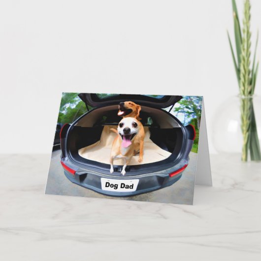 Niedliche Hunde Vatertag Vater Karte (Vorderseite)