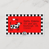 Niedliche Hunde-Visitenkarte Visitenkarte (Vorderseite)