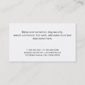 Niedliche Hunde vor Tierberufen Visitenkarte (Rückseite)