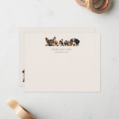 Niedliche Hunde Wachdienst Mitteilungskarte (Vorderseite/Rückseite Beispiel)